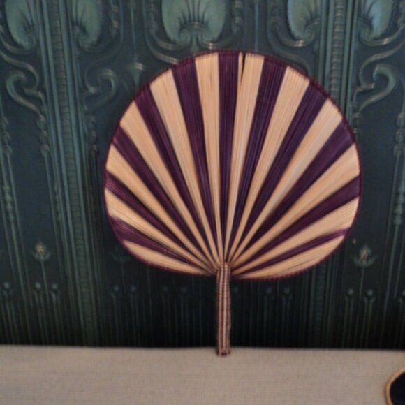 vintage wicker fan wall decor - Picture 1 of 2